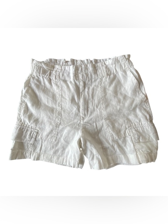 Sanctuary Pants - Sanctuary Linen Paperbag Waist Cargo Shorts White XL
